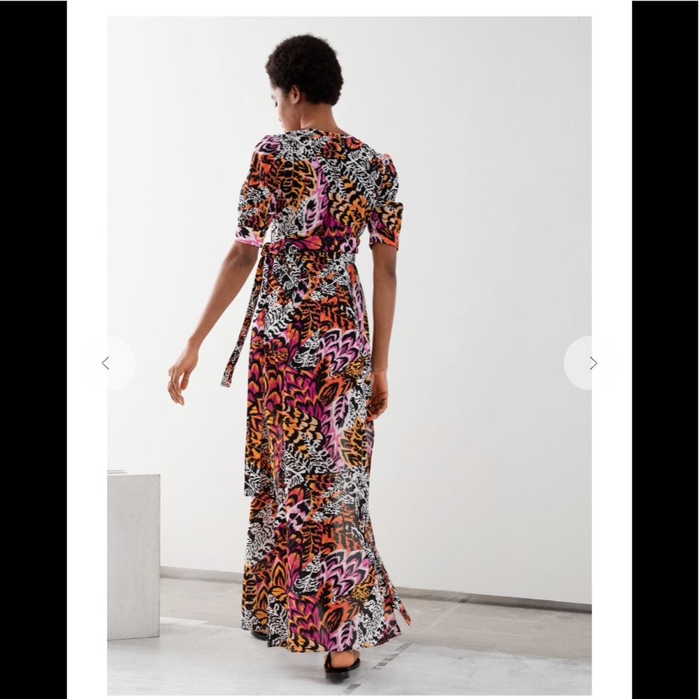 & Other Stories Feather Print Maxi Dress - Picture 8 of 10